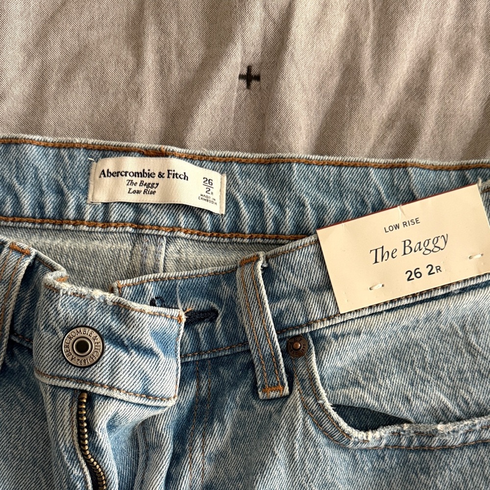 Abercrombie & Fitch Light Blue Baggy Jeans